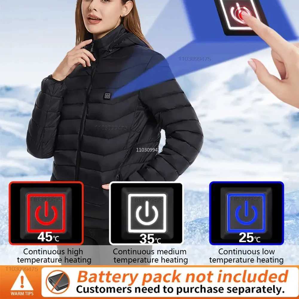 Heated Jackets Men Women 92125 Areas Self Heating Jacket Winter Coat Vest Detachable Hood Heated Down Jacket Clothing Washed H251017