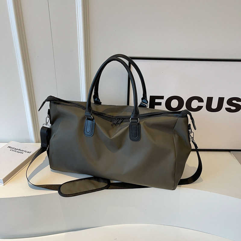 New Korean Fashion Travel Bag for Women, Solid Color Luggage Storage Crossbody Bag, Large Capacity Business Trip Travel Handbag