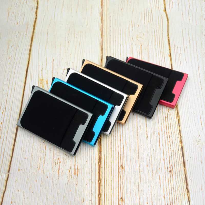 Thin Aluminum Credit Card Case Wallet With Elasticity Back Pouch Automatic Pop Up ID Credit Card Holder Slim RFID WalletW251017