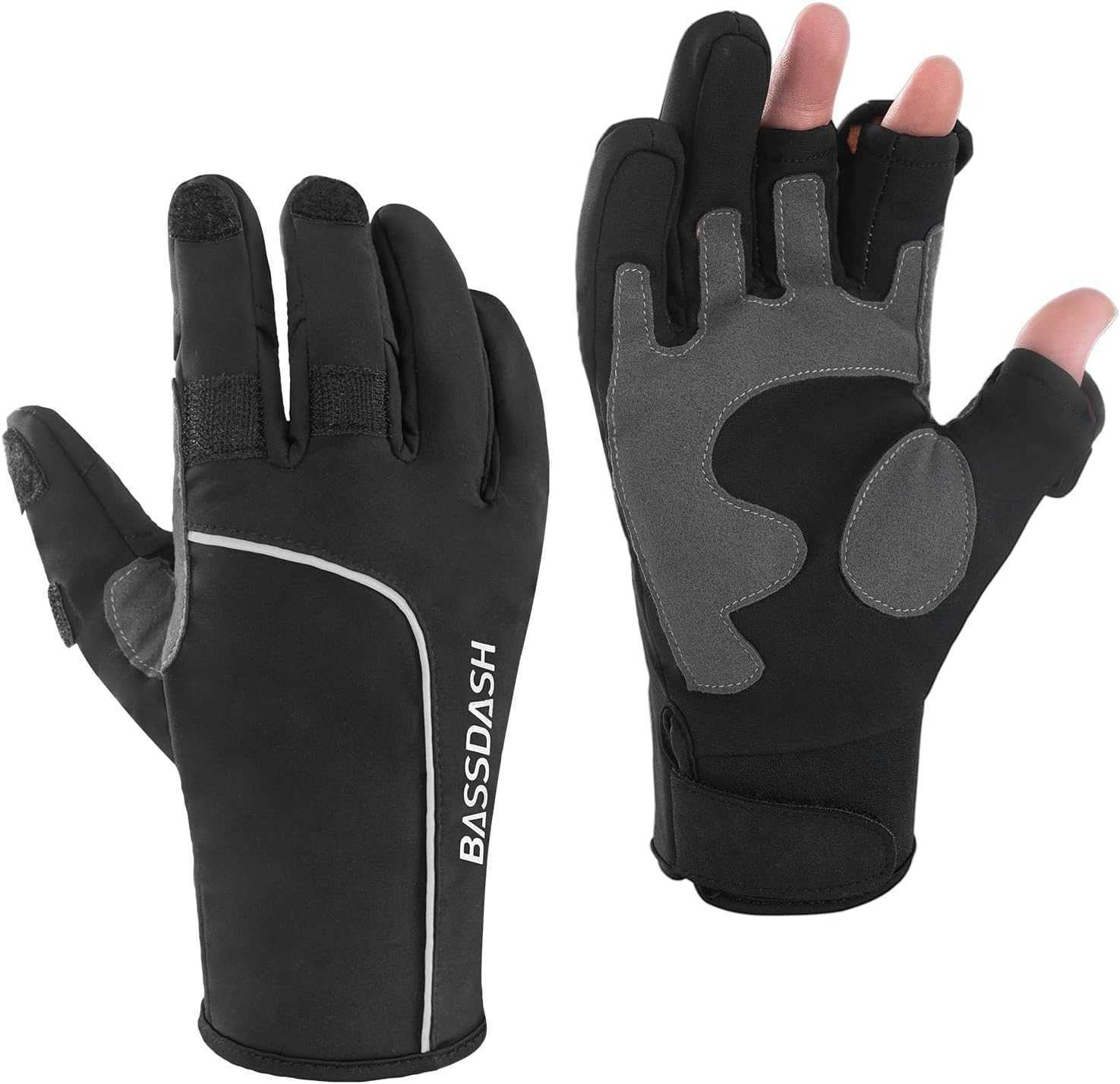 WintePro Insulated Fishing Gloves Water Repellent with Fleece Lining Cold Weather Winter Gloves for Men Women Ice Fishing Hunting Photography Hiking Z