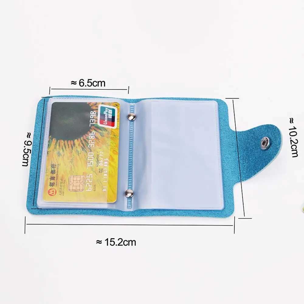 24 Card Slots Double Sided Plastic Card Holder Small Size Multicolor Business Pack Bus Card Bag Women Purses Men WalletW251017