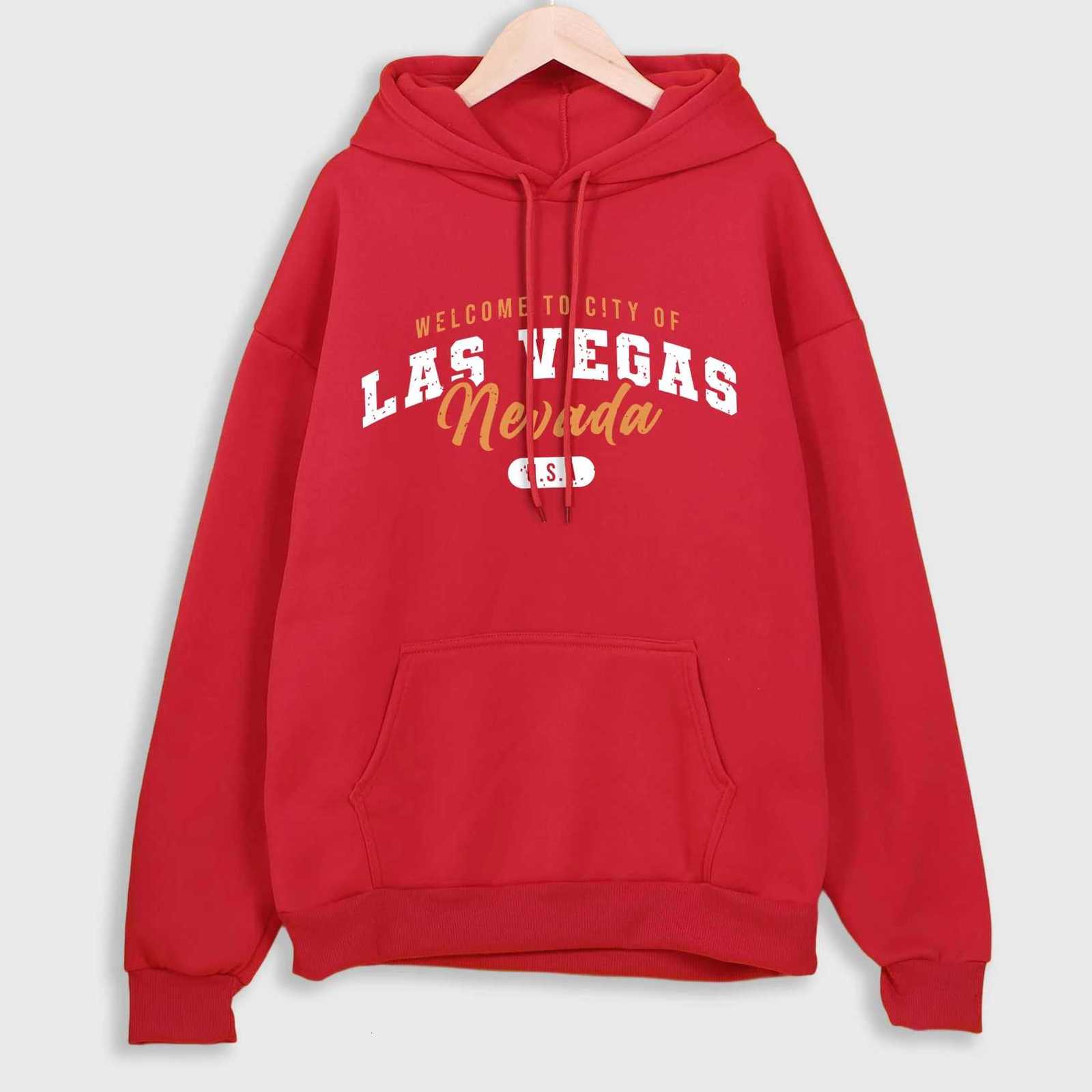 Wellcome To City Of Las Vegas Usa Printed Mans Hoodie Trendy Autumn Warm Pullovers Casual Basics Clothes Unisex Loose Sportswear Z251017
