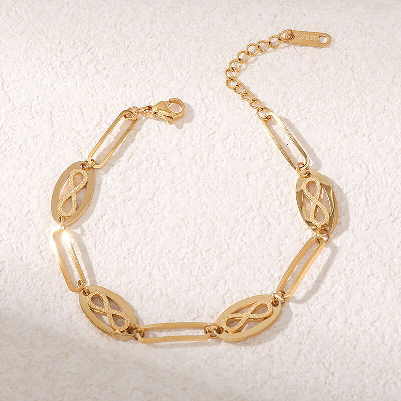 New Non-Fading Eight-Character Fashionable Commuting Versatile Titanium Steel Bracelet High-End Elegant Jewelry ddmypluto