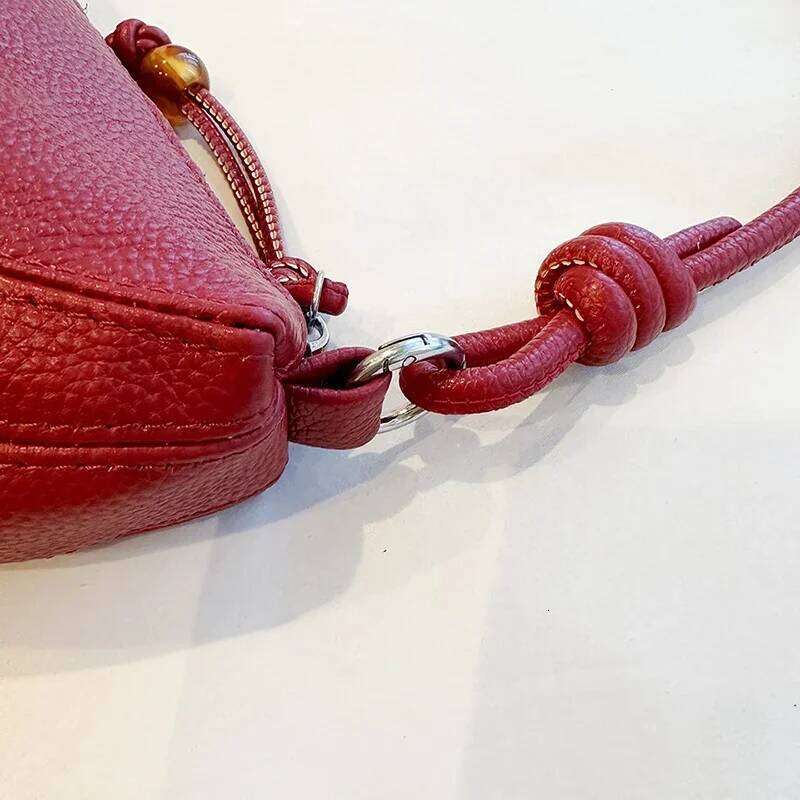 High Quality Cow Female Crossbody Shoulder Bags Handbag Sac Fashion Genuine Leather Croissant Women Tote Bag