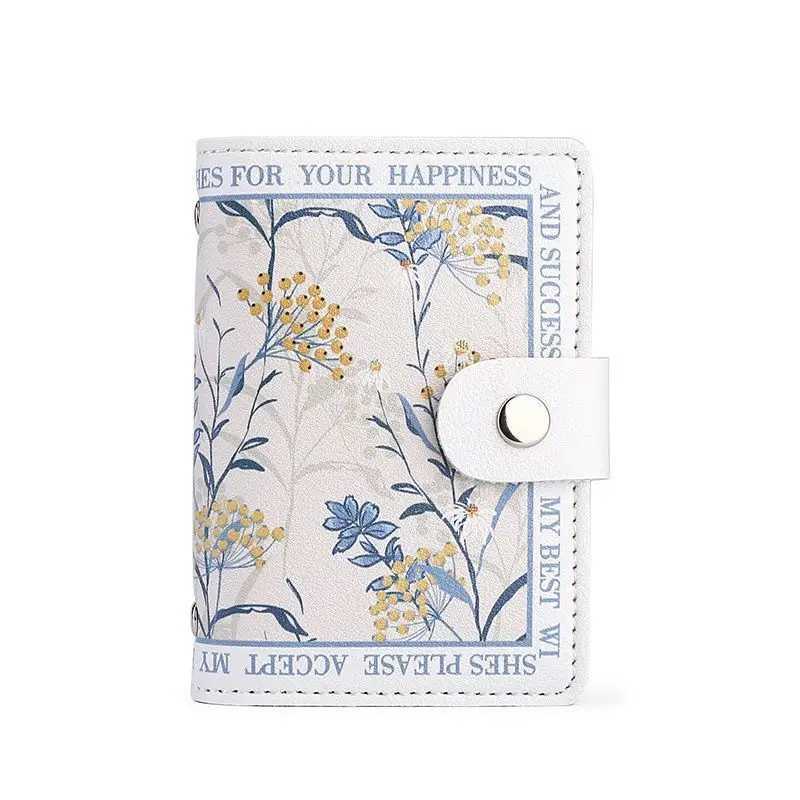 New Floral Card Bag Multiple Cards Slots ID Bank Credit Card Covers for Women Large Capacity Card HoldersW251017