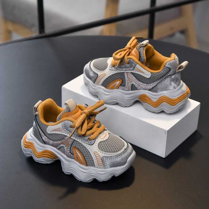 Children Mesh Breathable Sneakers TPR Casual Sport Shoes Toddler Boys Girls Running Shoes Baby Kids Chunky Sneakers Tennis 36YT251017