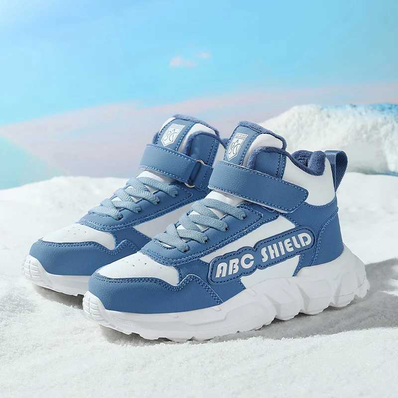 Autumn Winter Children Shoes Boys High Top Sneaker Warm Plush Kids Cotton Shoes Casual Sports Daily Boys Sneaker 4 To 12 YearsT251017