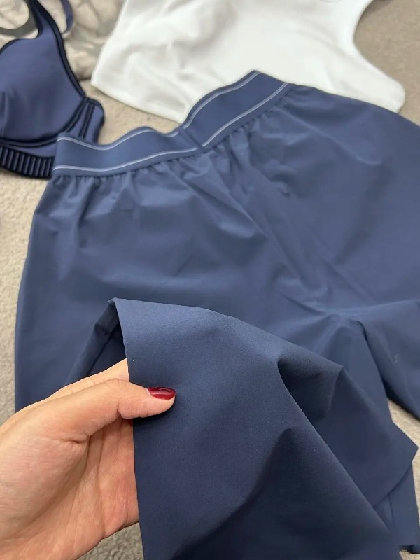 Breathable Quick Drying Black Yoga Pants Sporty Pants in High Fashion Navy Blue Sweatpants Women Elastic Waist Loose Sports Fitness Casual Pants for W