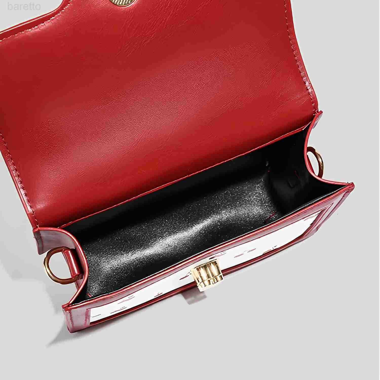 Cherry Leather Tote Bag Cute Y2K Shoulder Purse for Women Red Designer Handbag with Top Handle Fruit Print Clutch Satchel Z251017