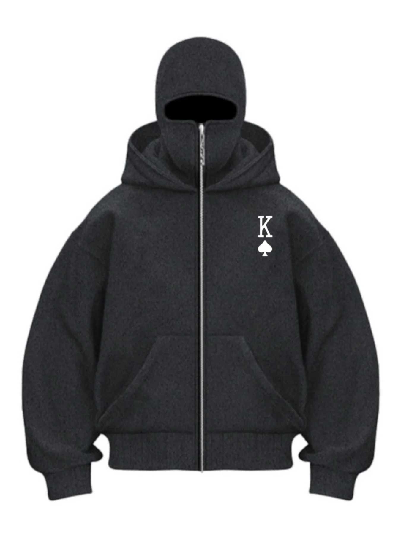 2025 Autumn Men Balaclava Y2K Gothic Harajuku Winter New Item Double Hooded Sweatshirt Mens Hooded Mask Zipper Sportswear Women Z251017