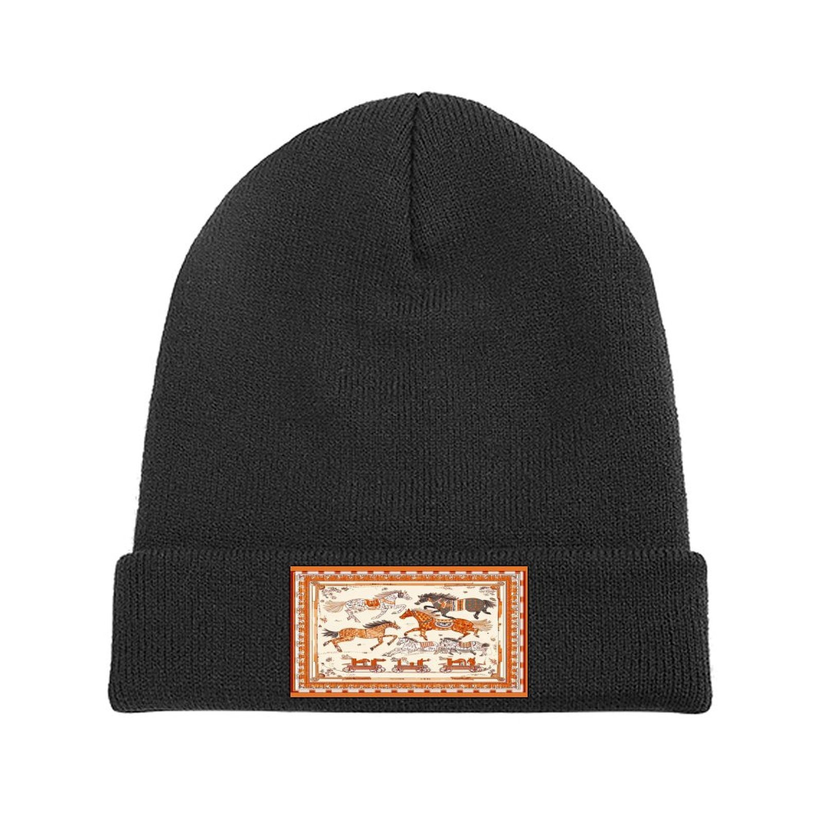 H Designer beanie hat beanie bonnet winter hat beanie luxury Horse striped pattern mens womens beanie winter skull cap bobble hat polo beanie H4