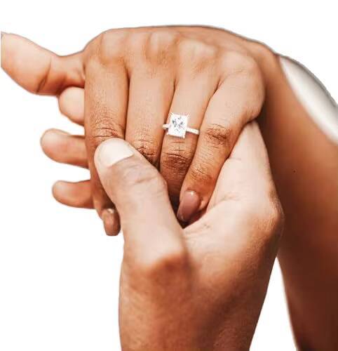 Radiant Cut Solitaire Cubic Zirconia CZ Engagement and Wedding Promise Rings for Women 3CT 925 Sterling Silver Jewelry