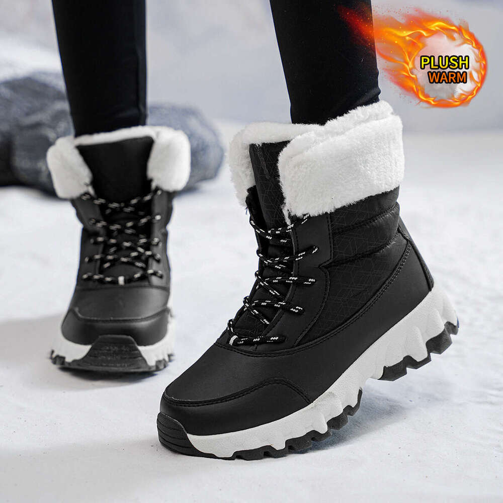 & 'S Thermal High-Top Boots-Like - Heavy-Duty Rubber Easy Slip-On Design, Heels Cold Weather, Autumn Summer And Slippers Fall Fleece, Woman Flat 