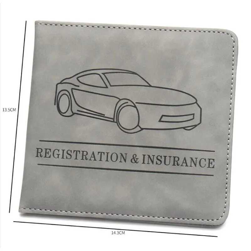 Car RegistrationDrivers License And Insurance Card Holder Leather Vehicle Glove Box Automobile Documents Paperwork OrganizerW251017