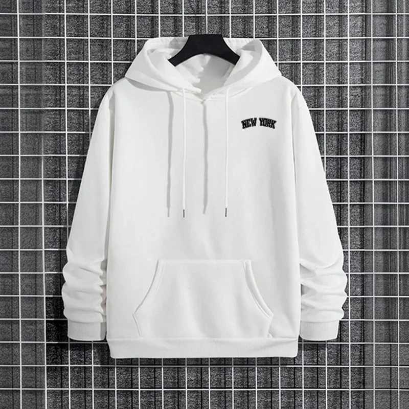 2025 Mens Hoodie High Quality Long Sleeve Solid Color Sweatshirt Urban Casual Fashion Sporty Hooded Outerwear man clothes Z251017