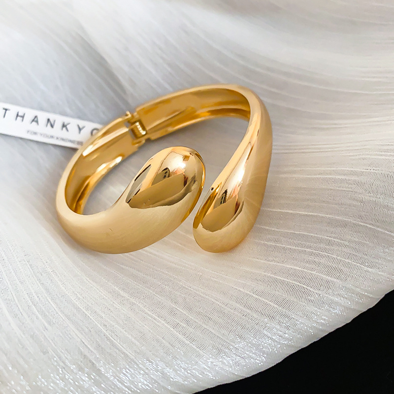 Adjustable Metal Open Niche Minimalist Cool Style Bracelet Simple High-end Feel Women's Jewelry