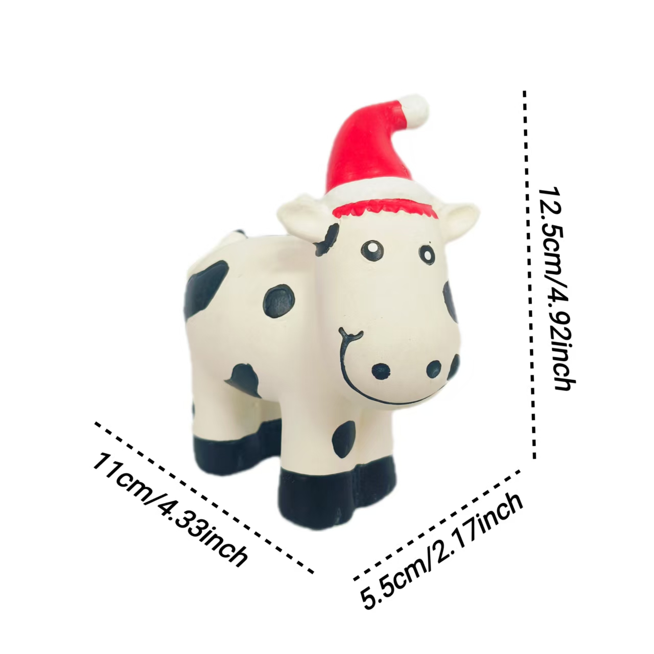 Latex Screaming Christmas Dog Toy Soft Natural Rubber Squeaky Chewy Sound Interactive Cow & Cabbage Canine Pet Toys with Bright Colors for Small & Med