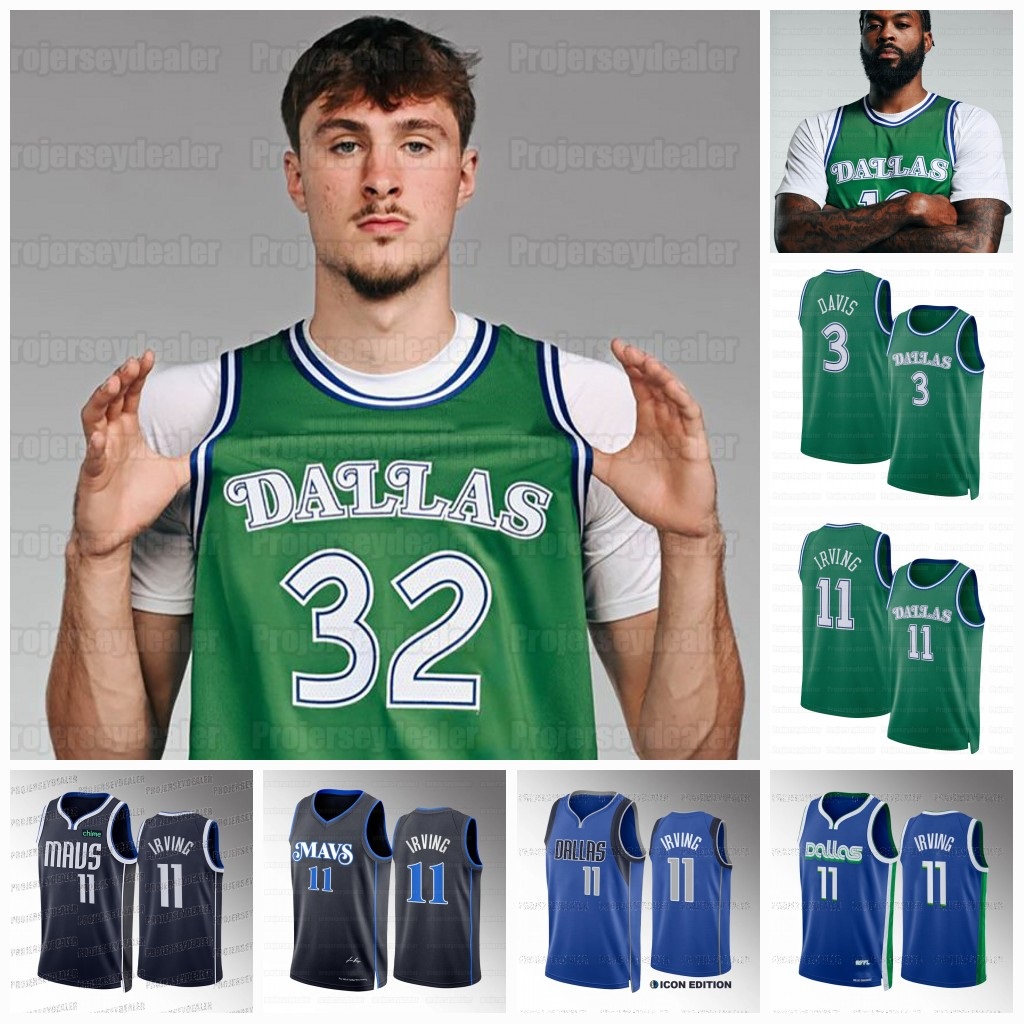 Maverick 2025-26 Hardwood Classic Basketball Jersey 11 Irving Anthony 3 Davis Daniel 21 Gafford Klay 31 Thompson Cooper 32 Flagg Dwight 7 Powell Custom