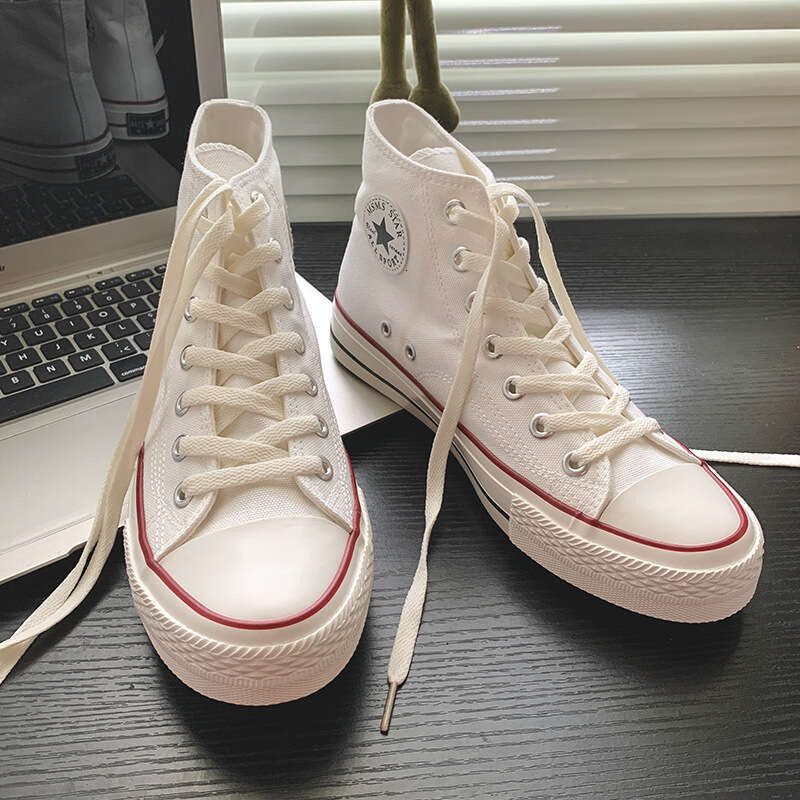 Three Times Vulcanized new Canvas High Top Casual Shoes Korean Version Versatile Student Sneakers Men's Couple Style