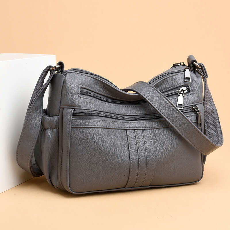 Fashion Mom New Women's PU Soft Leather Texture Crossbody Large Capacity Simple Casual Shoulder Bag,designer bag Luxury Bag bag tote bag