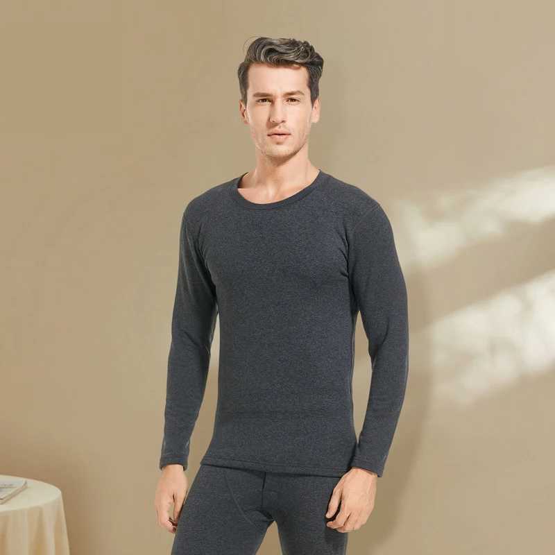 Autumn Winter New Mens Cashmere Silk Soft Comfortable Warm Underwear With Thickened Plush Set For Men Women Thermal Clothing H251017