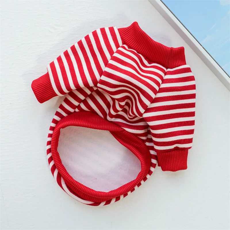 Dog Cat Hoodies Stripe Sweatshirt Spring Autumn Dog Clothes for Small Medium Dogs Cats Puppy Pullover CoatW251017