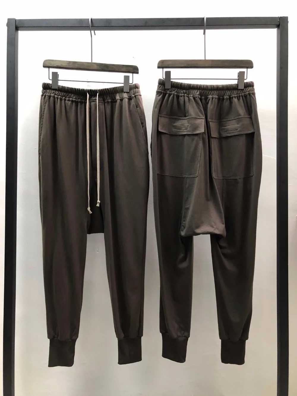 Owen Seak Men Casual Pants 100 Cotton Gothic Men Clothing Sweatpants Summer Lightweight Women Solid Loose Pants Size XLXJ251017