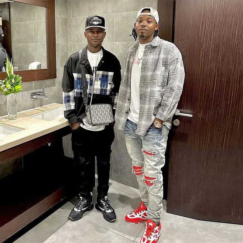 High Street Mens Vintage Jeans 1 Streetwear Elastic Slimfit Jeans with Ripped Patches New Style Vintage Long Trousers Y251105