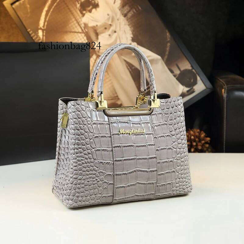 Genuine Leather Women Handbag 2023 New Fashion Brand Crocodile Pattern Lady Portable Tote Bag Shoulder Crossbody Bags For Female