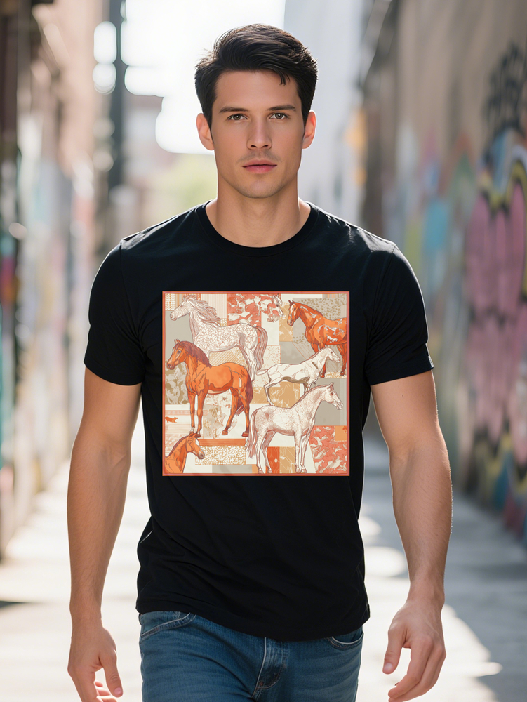 Printed Loose Fit Bamboo Fiber Grey Beige Travel Business All S Quick Breathable Men's T