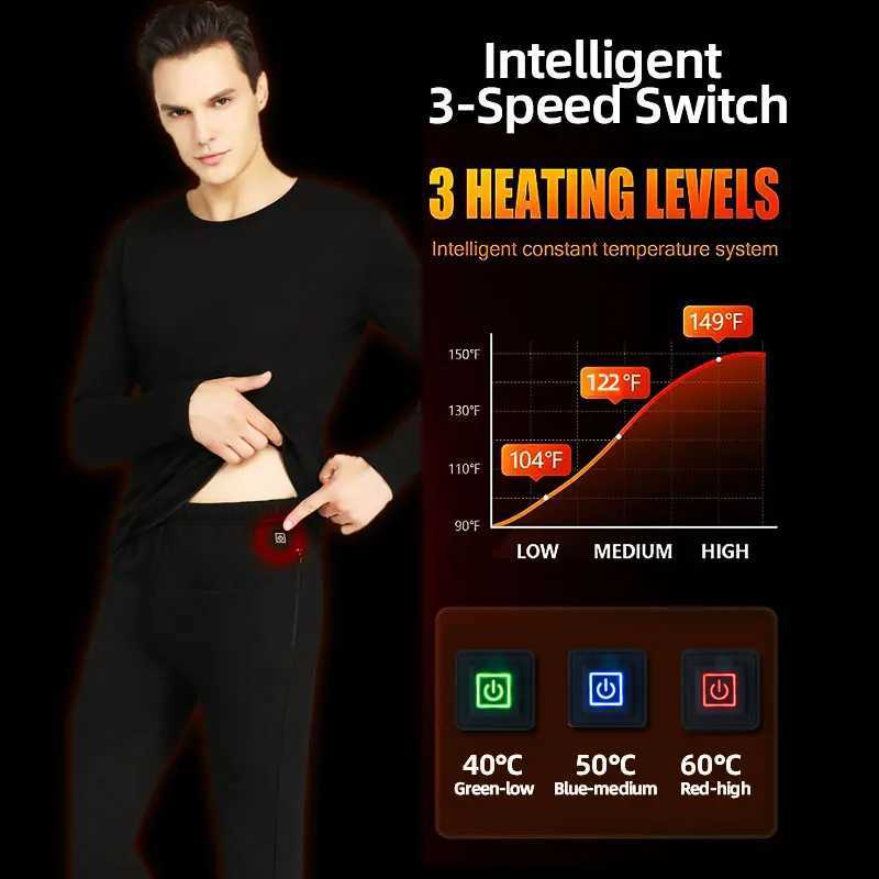 Winter Heated Pants Men Usb Electric Pants Heating Women Plus Velvet Rechargeable Thermal Heating Trousers Warm Clothes Skiing H251017
