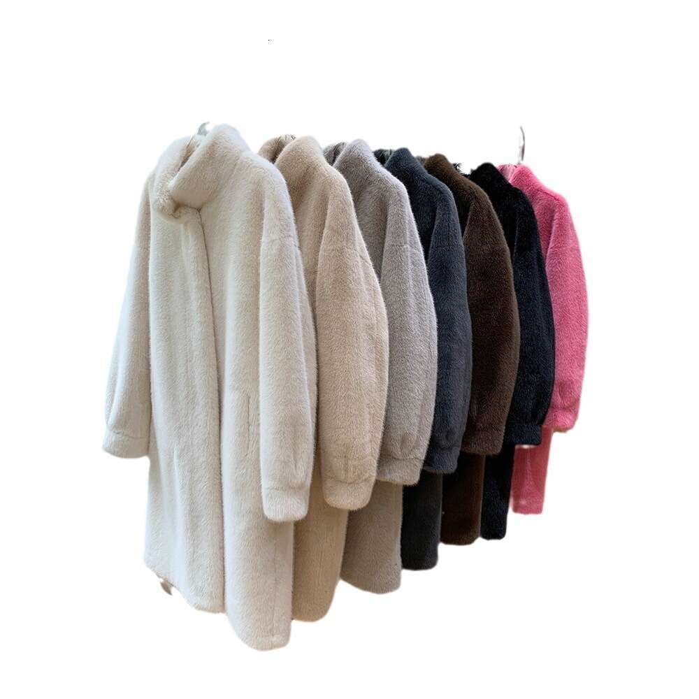 Melard European With Integrated Stand Collar, Long Mink Eco-Friendly Fur, Women's Winter Fur Coat