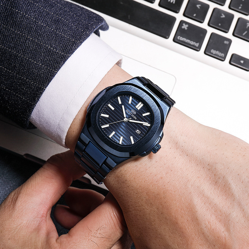 Men Business Watches Fashion Square Quartz Watch for Mens Clock With Calendar Reloj HombreWithout Box 250928
