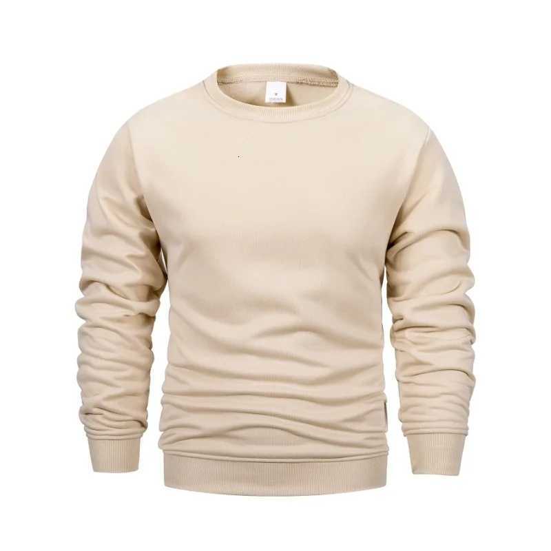 Mens Crew Neck Sweatshirts Solid Color Sweatwear Spring Outdoor Casual Daily Long Sleeve Pullover Hoodie Man Sportswear Z251017