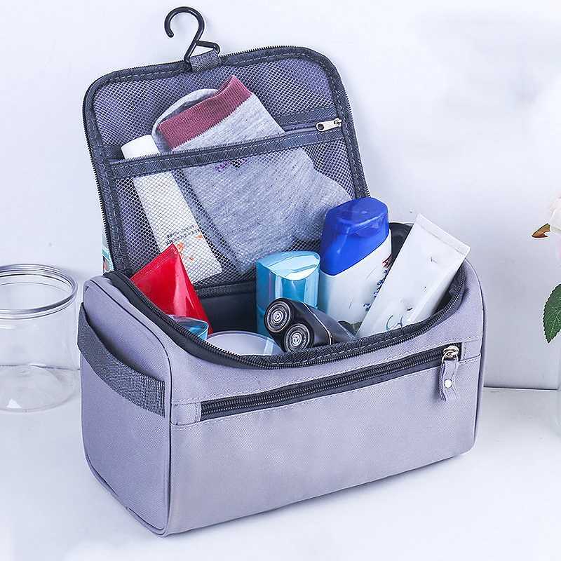 1pcs Makeup bag trip portable waterproof hook wash bag mens makeup bag portable travel storage finishing bag Cosmetic Bag W251017