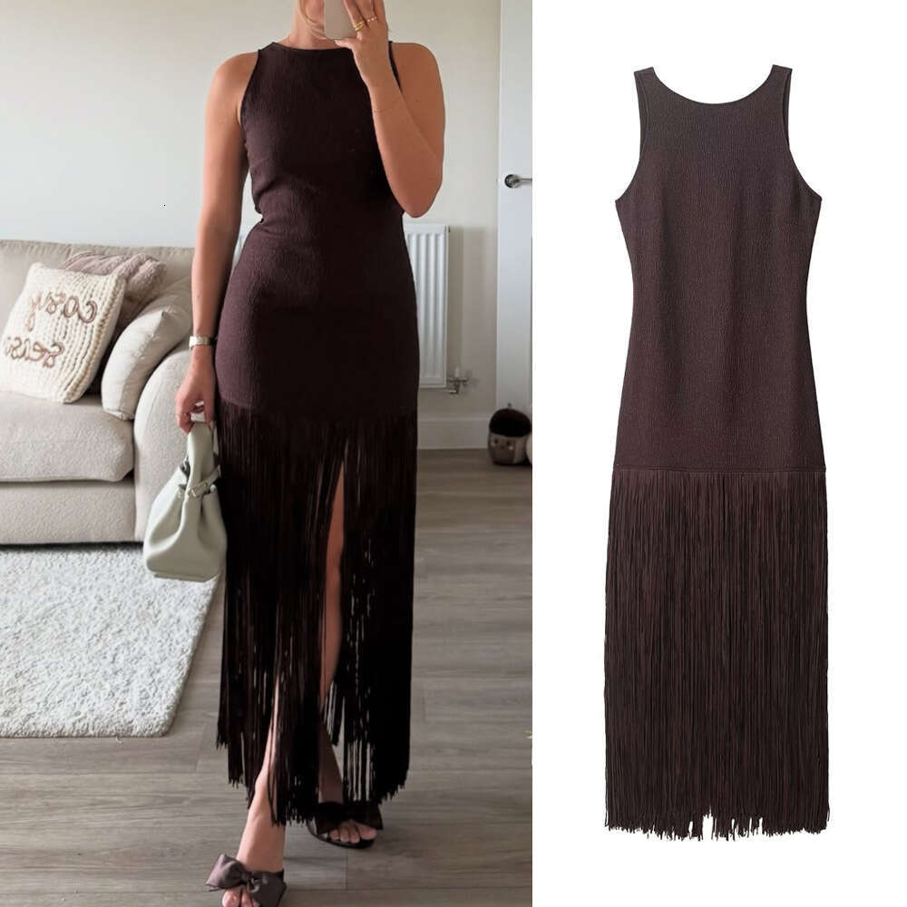 Women's Fashion Slim Fit Tassel Decorated Sexy Backless Dress 8741270 d436 e2a3