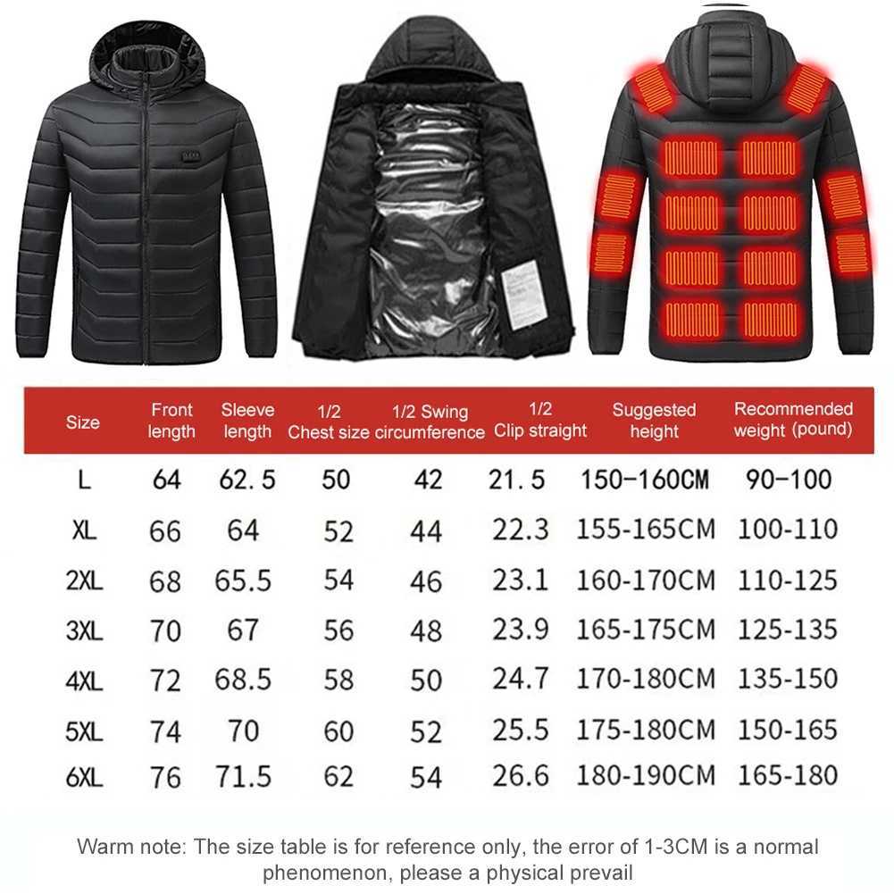 21 Areas Heated Jacket Men USB Electric Heating Jacket Winter Motorcycle Jacket Cycling Ski Thermal Clothing for Outdoor L4XL H251017