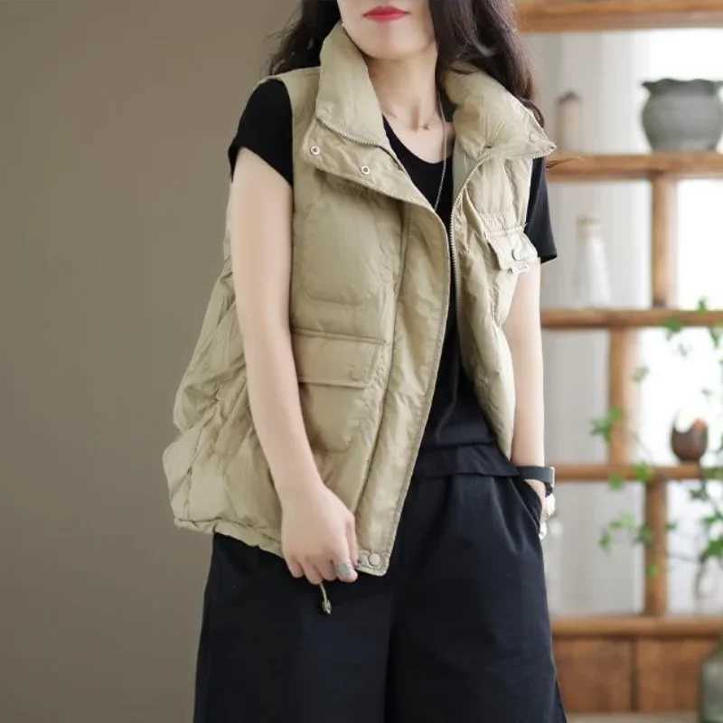 Down Sleeveless Vests Jacket For Women Coat Puffer Vest Jackets Woman Winter 2025 Lightweight With Coats Trend W251016
