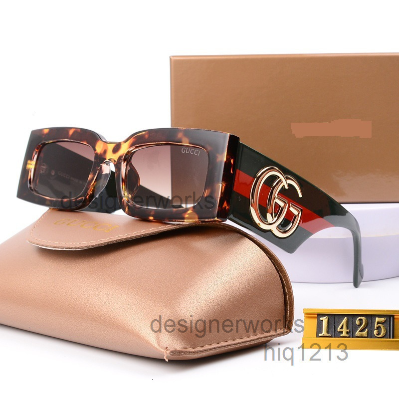 designer luxury guccII GUCCIS gg Sunglasses sun glasses for men women New G Brand Little Bee Sunglasses Square Frame Personality Womens Sunglasses Internet Ce T63D