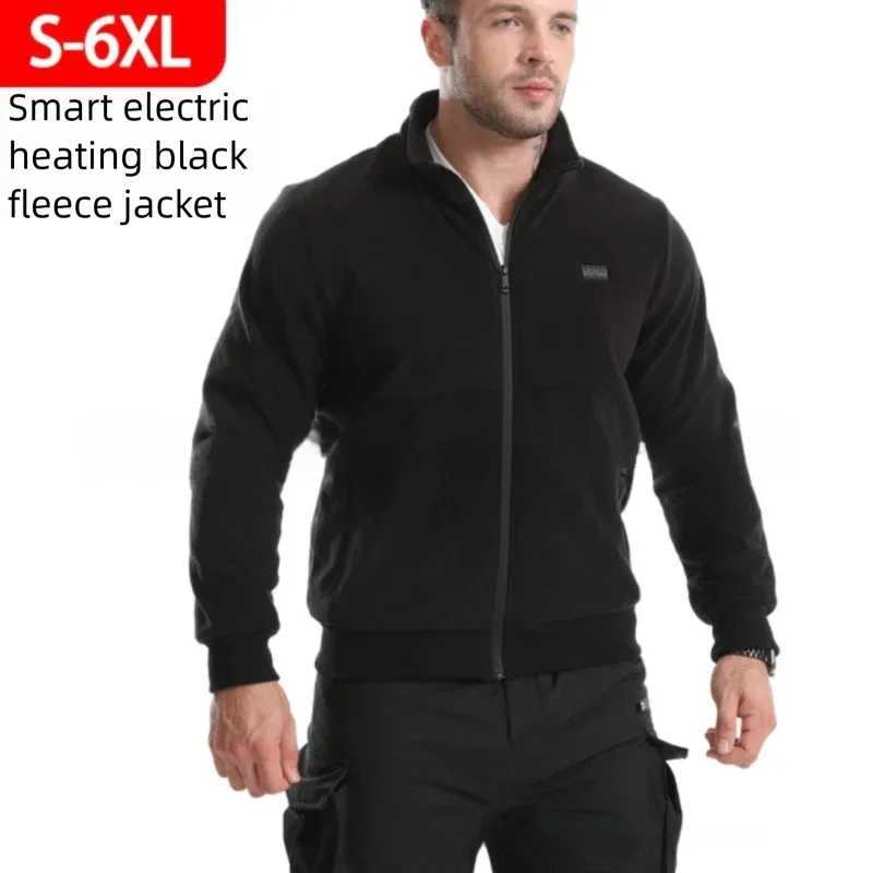 8 Areas Intelligent Electric Heating Polar Fleece Jacket Mens Winter Smart USB Constant Temperature Graphene Fleece Warm Coat H251017