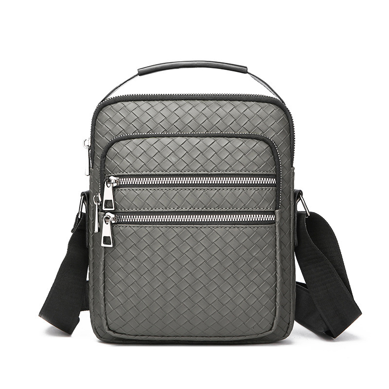 Luxury Designer Handbags Men's Bag New Crossbody Bag Simple Plaid Casual Fashion Trendy Shoulder Bag Business Commuter Luxury Bag Office Worker M