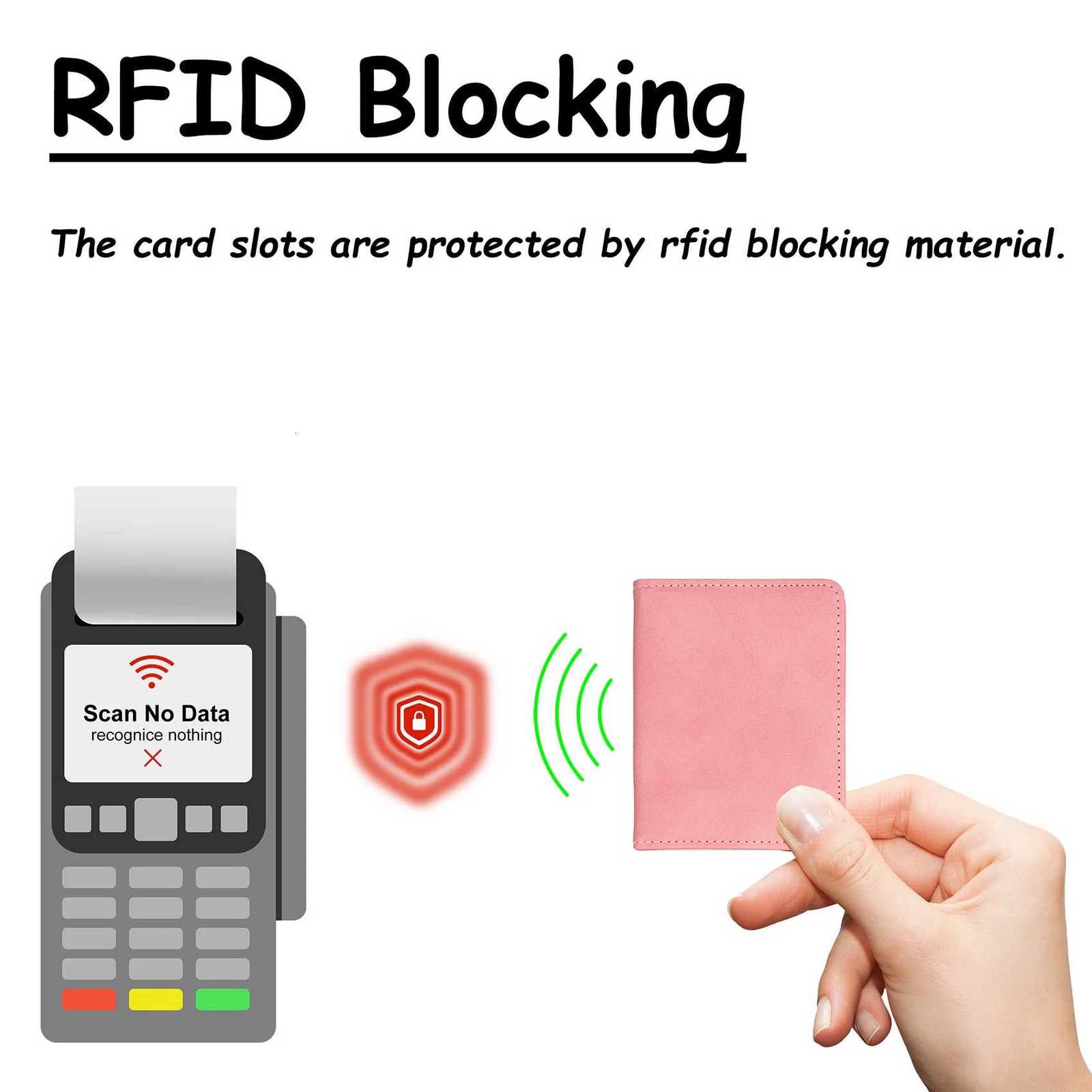 RFID Blocking Card Holder with Vaccine Card Slot Bifold Travel Slim Wallet for Women Men Minimalist Business Card Cover CaseW251017