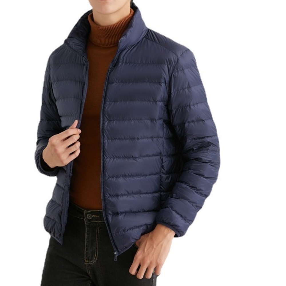 New Autumn Winter Down Jacket Men Short Lightweight Down Jacket Stand Collar Casual Sports Warm Coat Trendy