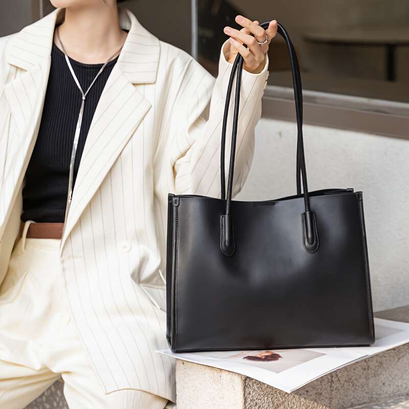 Women Genuine Tote Large Capacity Tablet Friendly Work With Zipper Closure, Soft Durable Nappa Leather Polyester Lining, Beige/Brown/Black Elegant And