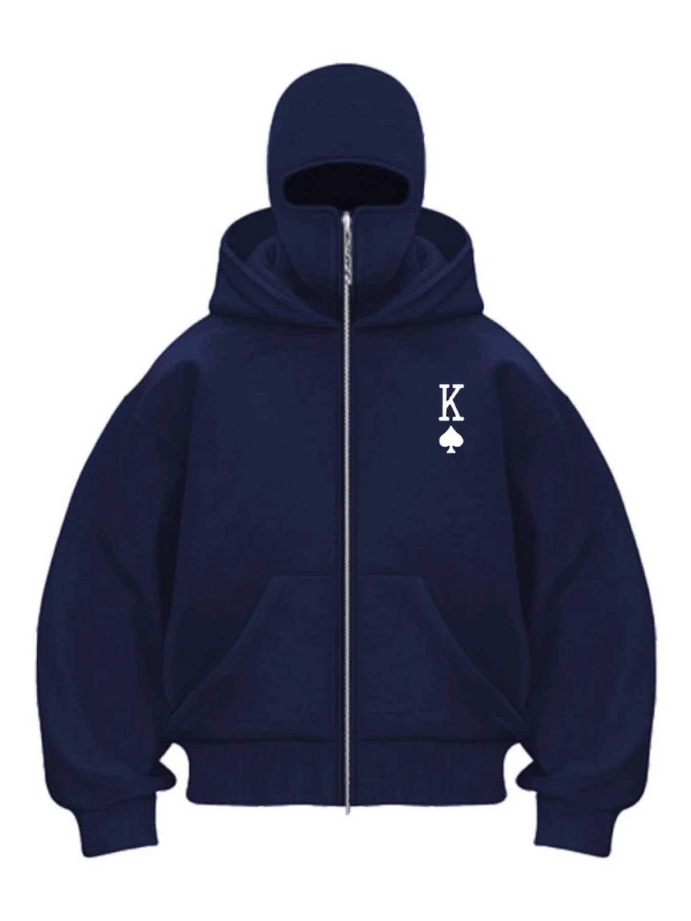 2025 Autumn Men Balaclava Y2K Gothic Harajuku Winter New Item Double Hooded Sweatshirt Mens Hooded Mask Zipper Sportswear Women Z251017