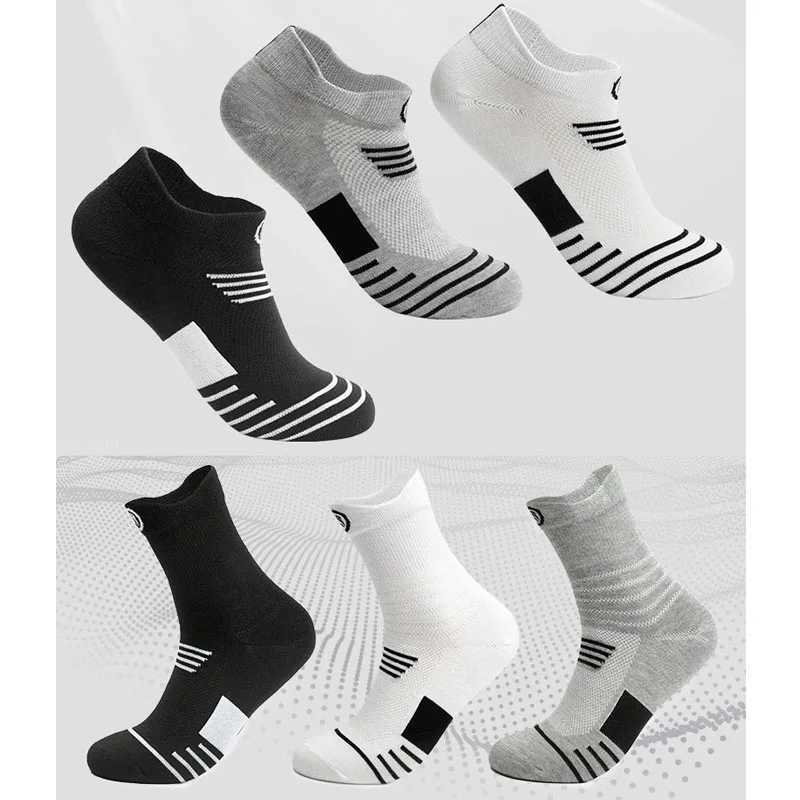 Spring Autumn Mens Sport Socks Breathable Cotton Cycling Basketball Football Soccer Running Trekking Travel Socks EU3944 C251017