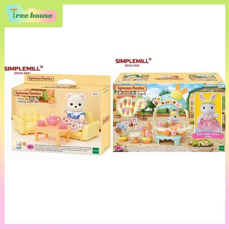 Sylvanian Families Trendy Toys Polar Bear Sister Flower Cat Family Girls Play Kitchen Toys Desktop Ornaments Cute Birthday Gift L2510173AR0