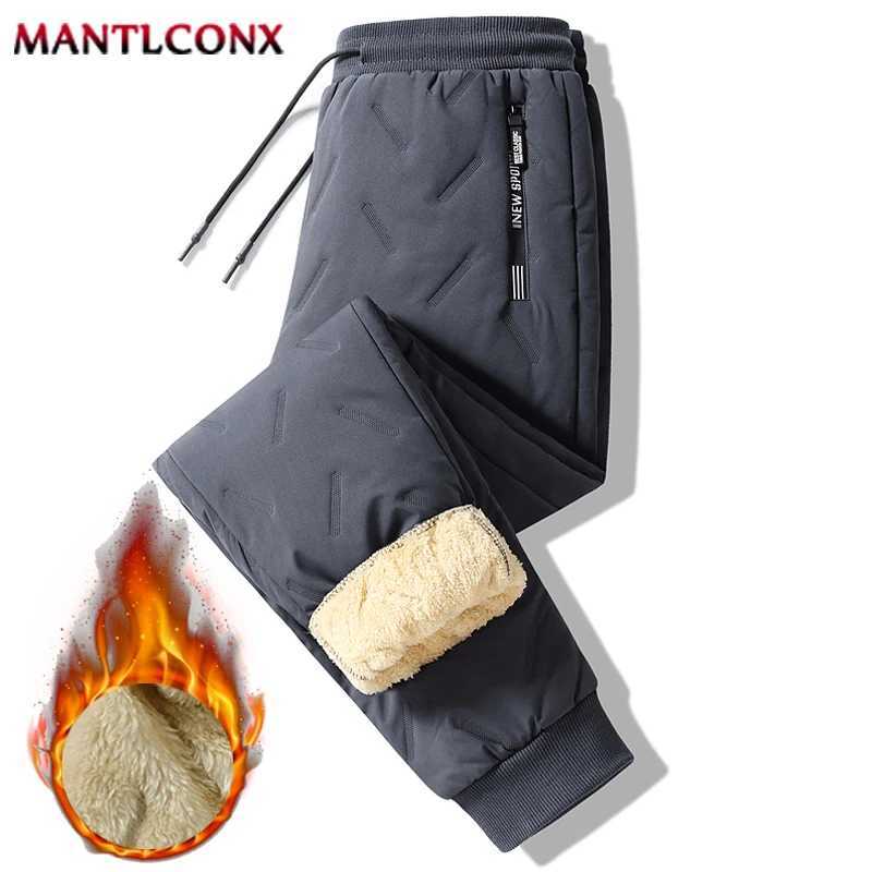 New Fleece Warm Winter Mens Pants Casual Thick Joggers Pants for Men Thermal Padded Trousers Black Sweatpants Men Waterproof H251017