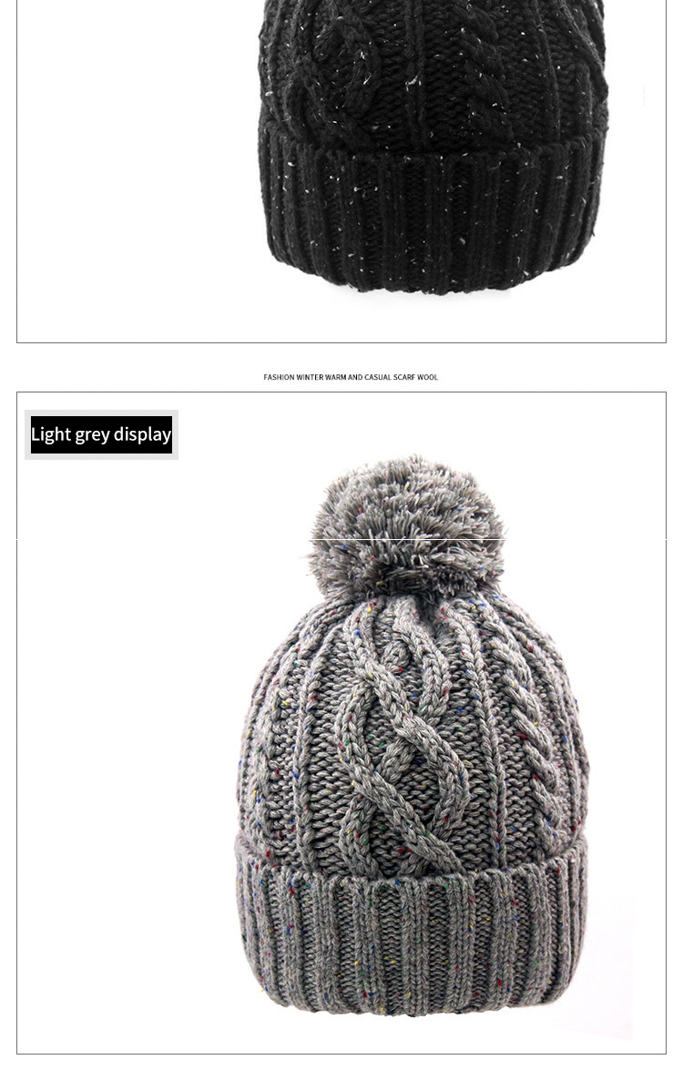 Women Designer Winter Knitted Beanie Woolen Hat Chunky Knit Thick Warm Faux Fur Pom Beanies Hats Female Bonnet Beanie Caps colorful Hats