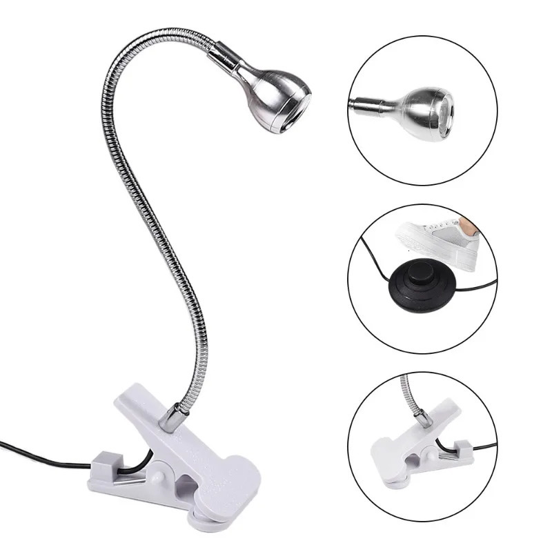 Footpedal switch nail lamp construction special LED small lamp portable side clip quickdrying UV purple light 251014